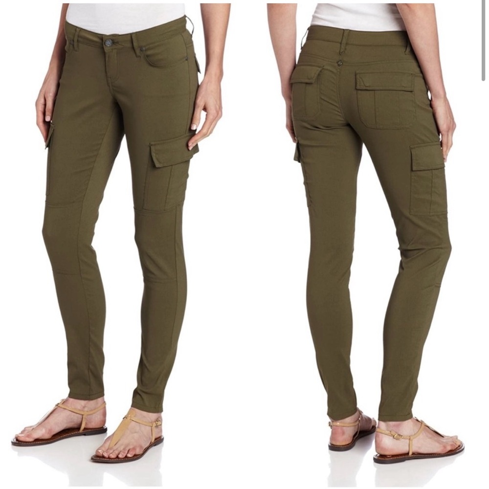 Prana Olive Green Meme Skinny Pant Cargo - Picture 9 of 12